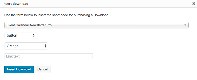 easy digital download insert-download-popup