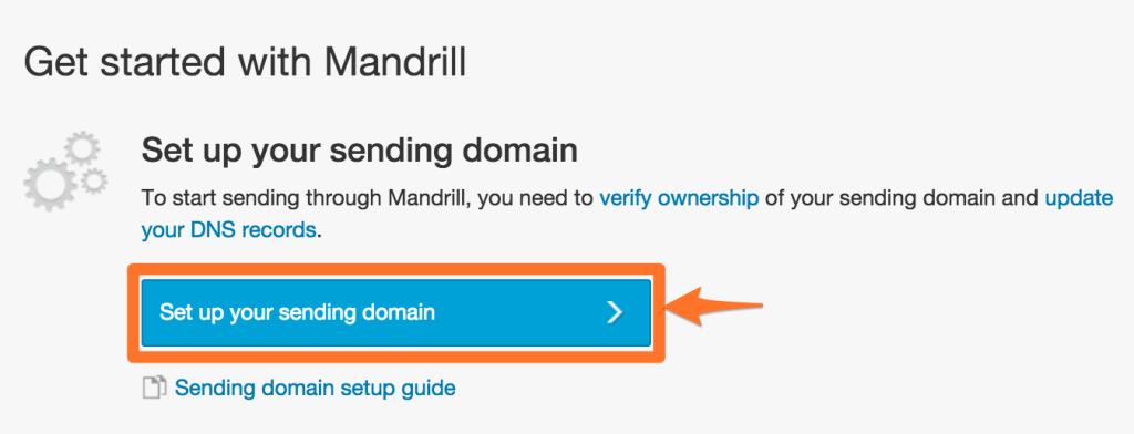 mandrill setup sending domain