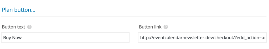 pricing table button links